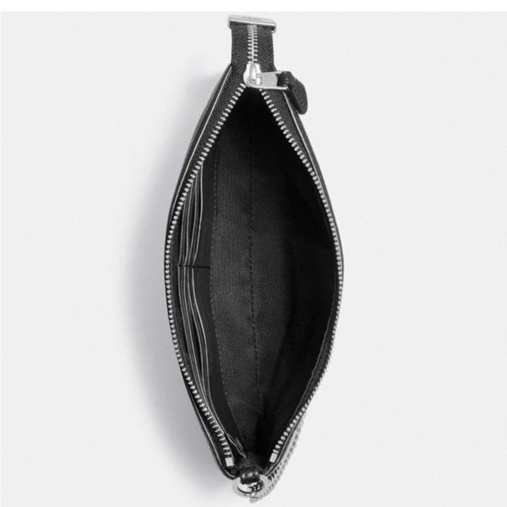 Coach Black Wristlet with Silver Chain - Picture 2 of 3